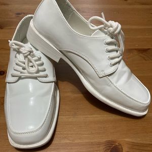 Tip Top Boys Dress Shoes lace up White Matte